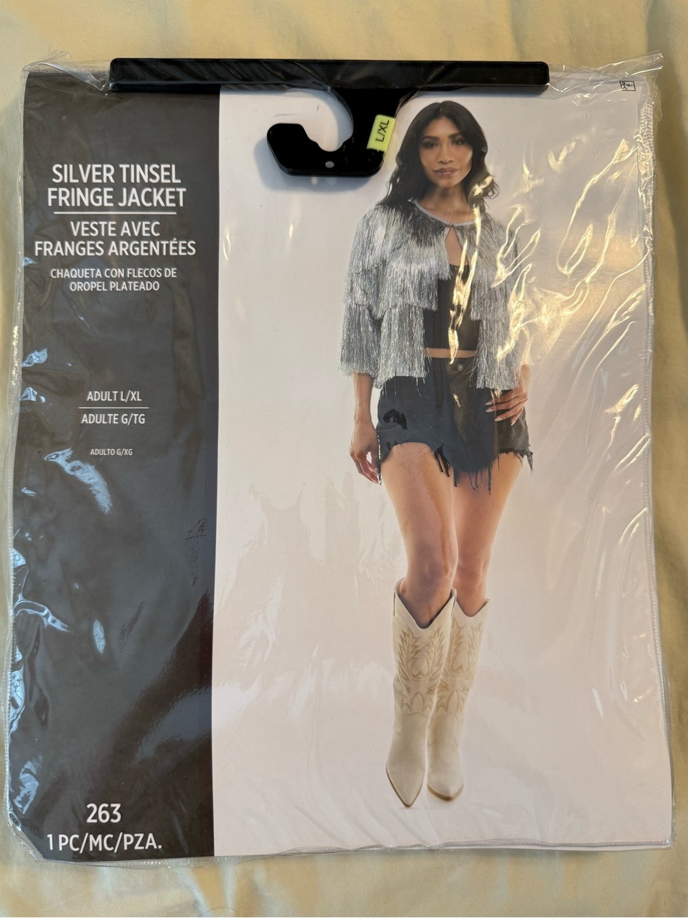 Silver Metallic Fringe Cropped Jacket